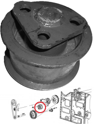 POLESE SHkiv (rolik) natyazh privoda vigruzki KZK-12-0125110A-01 (12085)