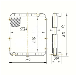 KAMAZ Radiator ohlazhd 5320-1301010 (KamAZ 5320) 3-h ryadn. Kompozit Grupp