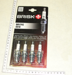 UAZ Svechi zazhiganiya EVRO-3 pod klyuch-16 (1 k-t 4sht) BRISK DR 17 YC (AU 14DVRM) (12671)