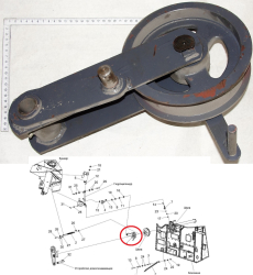 POLESE Richag privoda vigruzki so shkivom KZK-12-0221110 (14256)