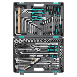 Nabor instrumentov, 12,38, 14,  CrV, plastikovii keis 142 predm STELS 14107 (13431)