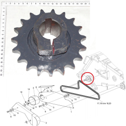 POLESE Zv-ka z19, t25.4 vala reversa nakl kam KZK 1870150A (15816)