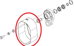 POLESE Kozhuh zaschitnii elektromehanizma variatora ventilyatora KZK-12-0202750A (15580)