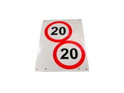 Наклейка 423х423мм (ограничение скорости 20 кмч) G7100-578