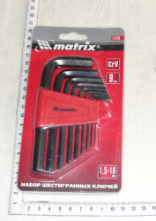 Nabor klyuchei imbusovih NEH 1,5-10 MATRIX (11226) (13116)