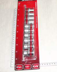 Nabor torcevih golovok 12, 6-ti gr., CrV, 10sht., 10-22mm Matrix 13557 (13130)