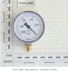 GASPARDO Vakuumetr 0--100 MBAR C.SMOR F03151288R (6832)