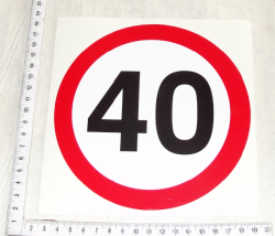 Nakleika Ogranichenie skorosti 40kmch krug,bolshaya (13736)
