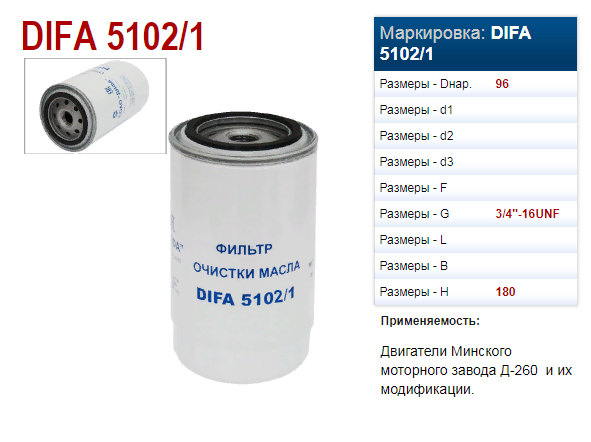 FOM MTZ-1221 035-1012005 (M5102) (MMZ-260) D-260 BELARUS (12807)