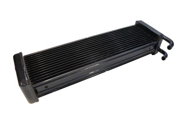 Радиатор отопителя салона (УАЗ-469 (3х рядн.) патрубок-16мм 26.8101060-10 Лихославль патрубки крив (1)