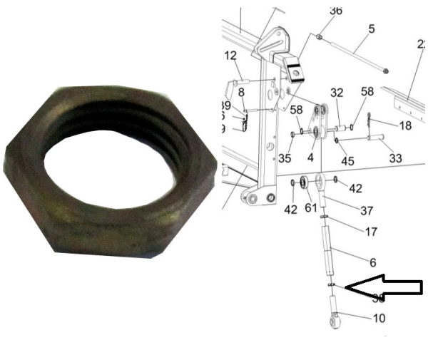 POLESE Gaika tyagi regulirovochnoi naklona zhatki KZR 1563604 (6444)