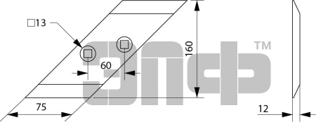 Долото правое РЗЗ.760 (Светлоград)