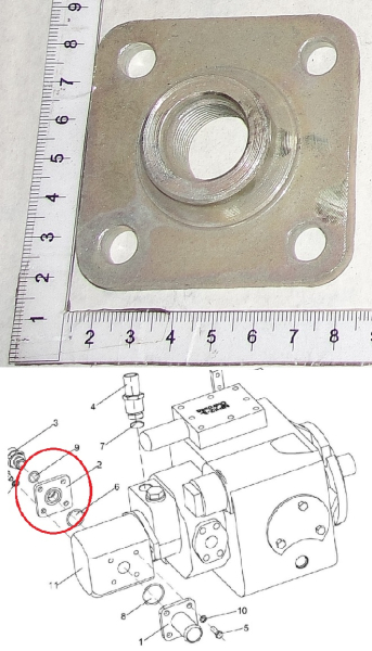 POLESE Flanec tandema nasosov KIL 0118661 (13763)