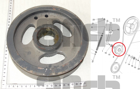 POLESE SHkiv (rolik) natyazh domolota KZR 0225201B (12066)