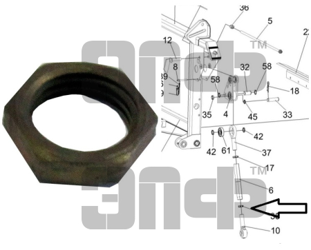 POLESE Gaika tyagi regulirovochnoi naklona zhatki KZR 1563604 (6444)