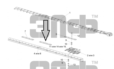 POLESE Plastina treniya nozha KZR 1507411 (6447)
